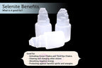 Selenite Crystal Tower for Reiki, Healing, and Energy Charging | Made in Morocco | Selenite Iceberg Charging Towers Crystal Skyscraper (2 Inch)