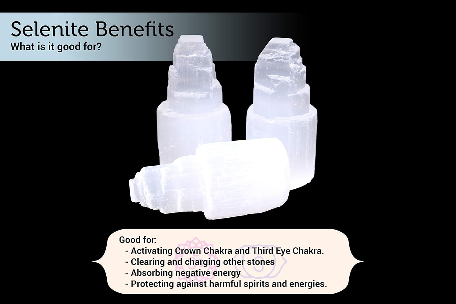 Selenite Crystal Tower for Reiki, Healing, and Energy Charging | Made in Morocco | Selenite Iceberg Charging Towers Crystal Skyscraper (2 Inch)