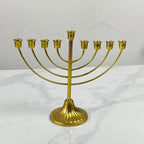 Jewish Candle Holder 7/9 Branch Candlestick Metal Candle Holder Hanukkah Candlestick Jewish Holders Menorah Stand Decorations
