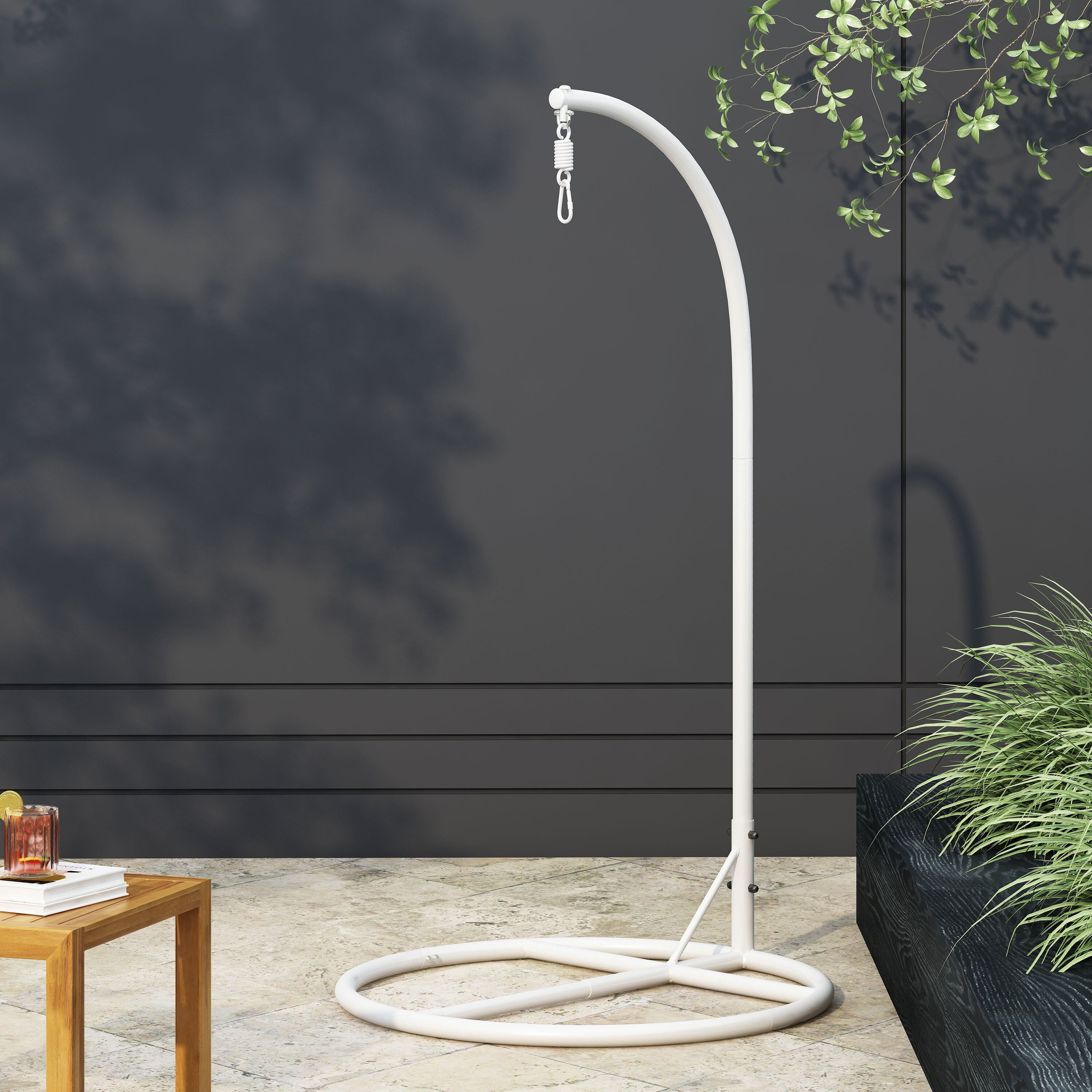 Hanging Chair Bottom White Iron Garden & Outdoor Outdoor & Patio Furniture Patio Furniture Sets