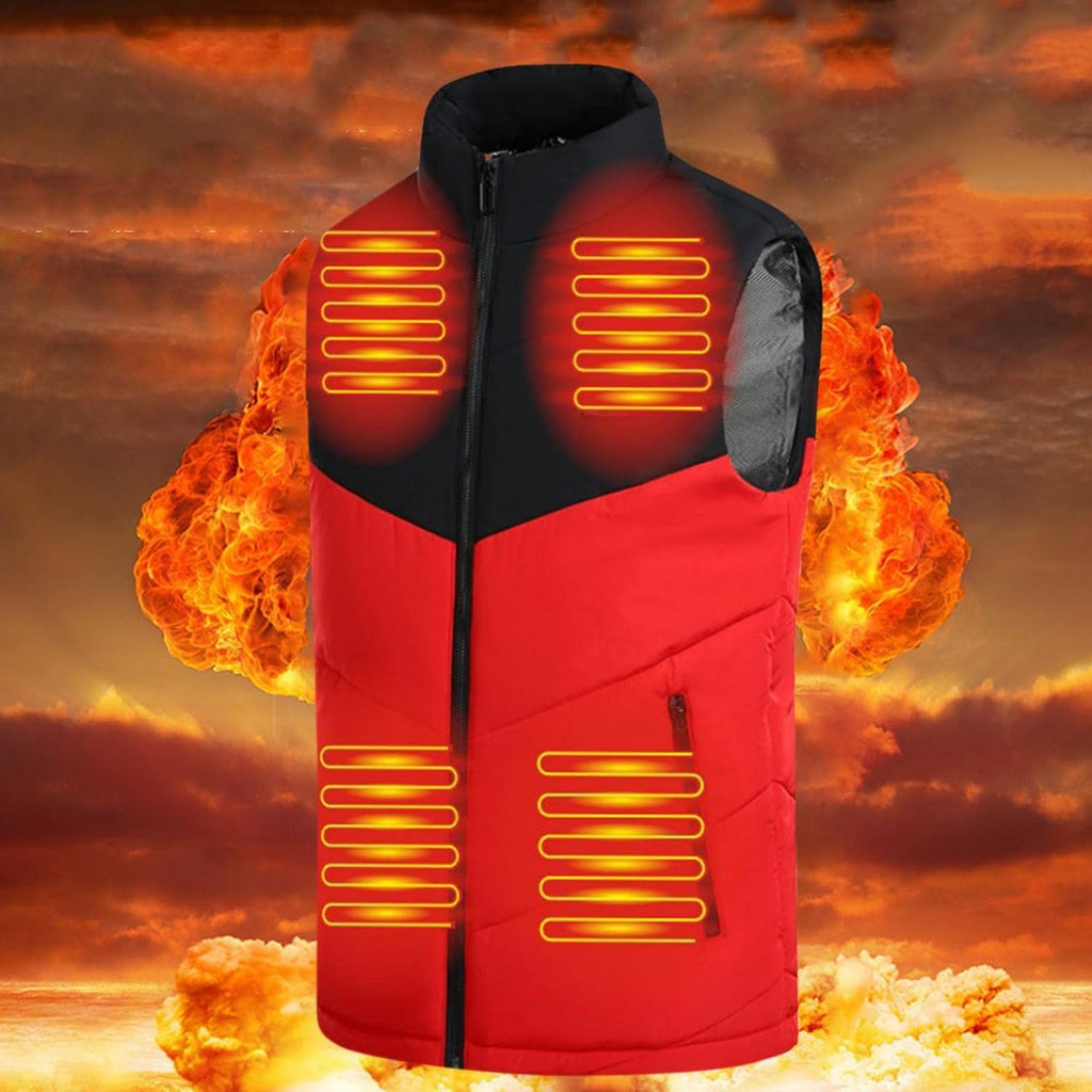 Unisex Heated Vest Jackets for Winter Work USB Charging Lightweight Motorcycle Fishing Heating Clothing