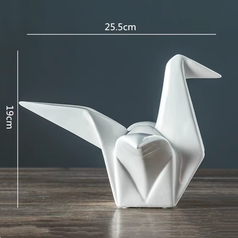 Modern Home Ceramics Thousand Paper Cranes Origami Abstract Handicraft Furnishings Children'S Room Decoration Accessories