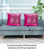 Sequin Pillow Case 24X24-Inch Hot Pink Sequins Decorative Throw Pillows Covers Sequins Pillow Cover Fuchsia Pillows Cushion Cover Sofa Accent Pillow Case Toss Pillows Cover