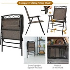 Patio Dining Set with Patio Folding Chairs and Table, Outdoor Patio Furniture Set