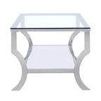 Coaster Contemporary Glass Top Rectangular Coffee Table in Clear