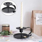 Wrought Iron Taper Candle Holder, Black Candlestick Holders, Candle Holders for Wedding, Dinner, Party Decorations (1 Pcs)