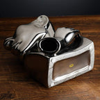 Silver Ceramic Vase Decoration Human Face Abstract Sculpture Modern Vase Ideal Gift for Friends, Family, Wedding or Home Decoration