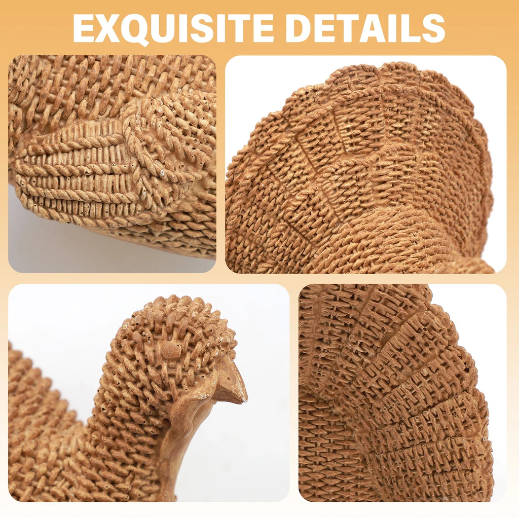 Thanksgiving Turkey Decor, Fall Decorations for Home, Rustic Turkey Thanksgiving Decorations and Fall Table Centerpiece