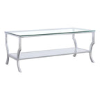Coaster Contemporary Glass Top Rectangular Coffee Table in Clear