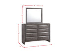 Madison Dresser with Mirror, Gray