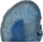 Agate Geode Tealight Holder - Handcrafted Blue Candle Holder for Living Room, Dining Table & Gifting - Reflective Ambiance, Positive Energy, Stress Reliever - Blue