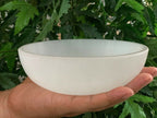 Extra Large Selenite Bowl, 6" Gemstone Carved Selenite Crystal Charging Bowl,...