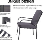 3 Pieces Outdoor Furniture,Patio Table and Chairs, Dinning Table and Chais, Patio Conversation Set, Porch Patio Set, Furniture Patio All-Weather Outdoor Patio Furniture (Stone Grey)