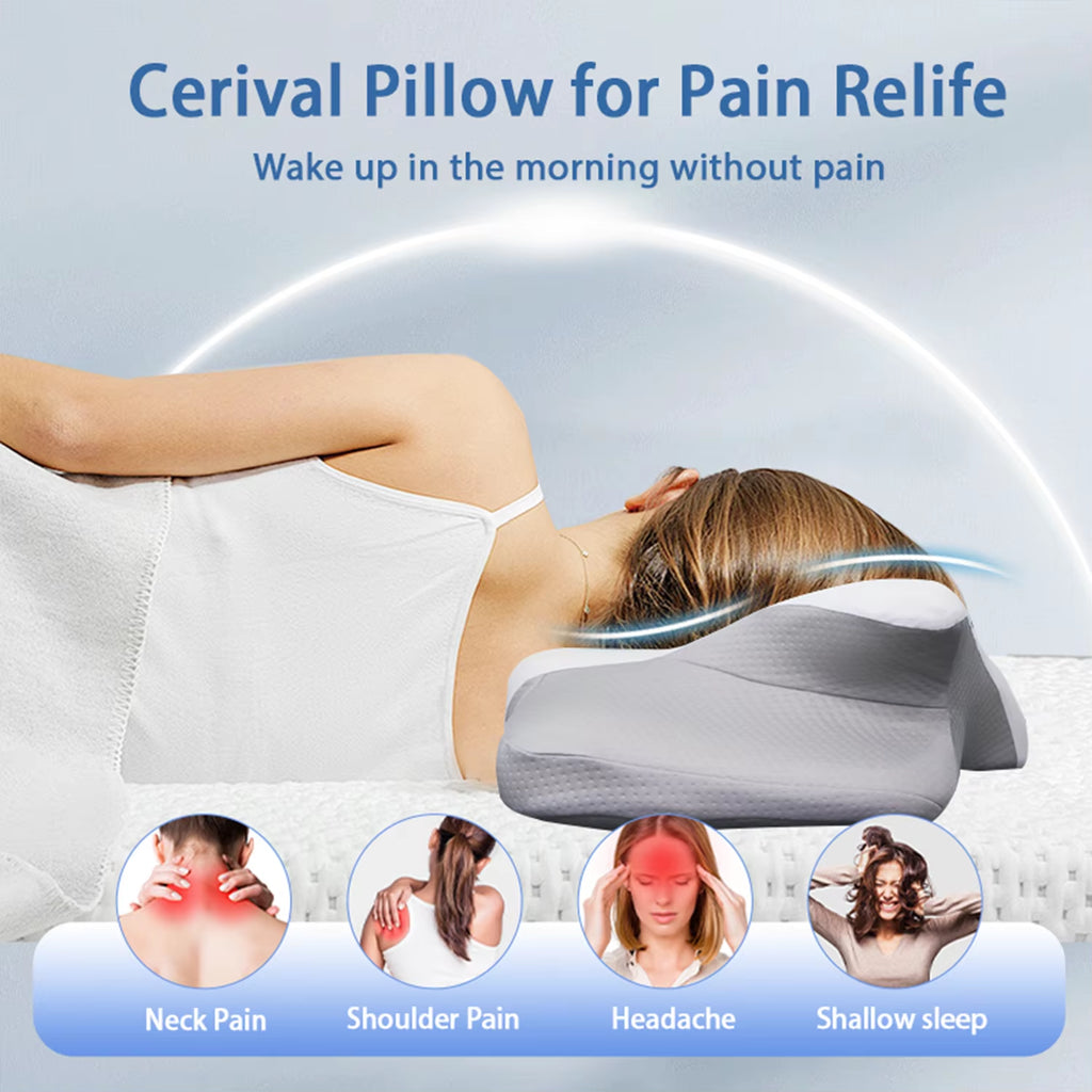 Pillows Orthopedic Contour Memory Foam Pillows Neck Shoulder Support Pillows for Pain Relief Ergonomic Cervical Pillow Sleeping