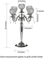 25" Tall Candelabra Chandelier Crystal Votive Candle Holder Wedding Centerpiece