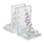 Clear Rainbow Crystal Diamond Glass Bookends (Set of 2)