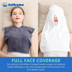 Microfiber Facial Towels - Set of 5 Spa Face Towels for Women, Professional Esthetician Supplies and Esthetician Essentials, Extra Soft, Large U Shaped Massage Spa Towels