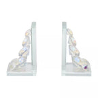 Clear Rainbow Crystal Diamond Glass Bookends (Set of 2)