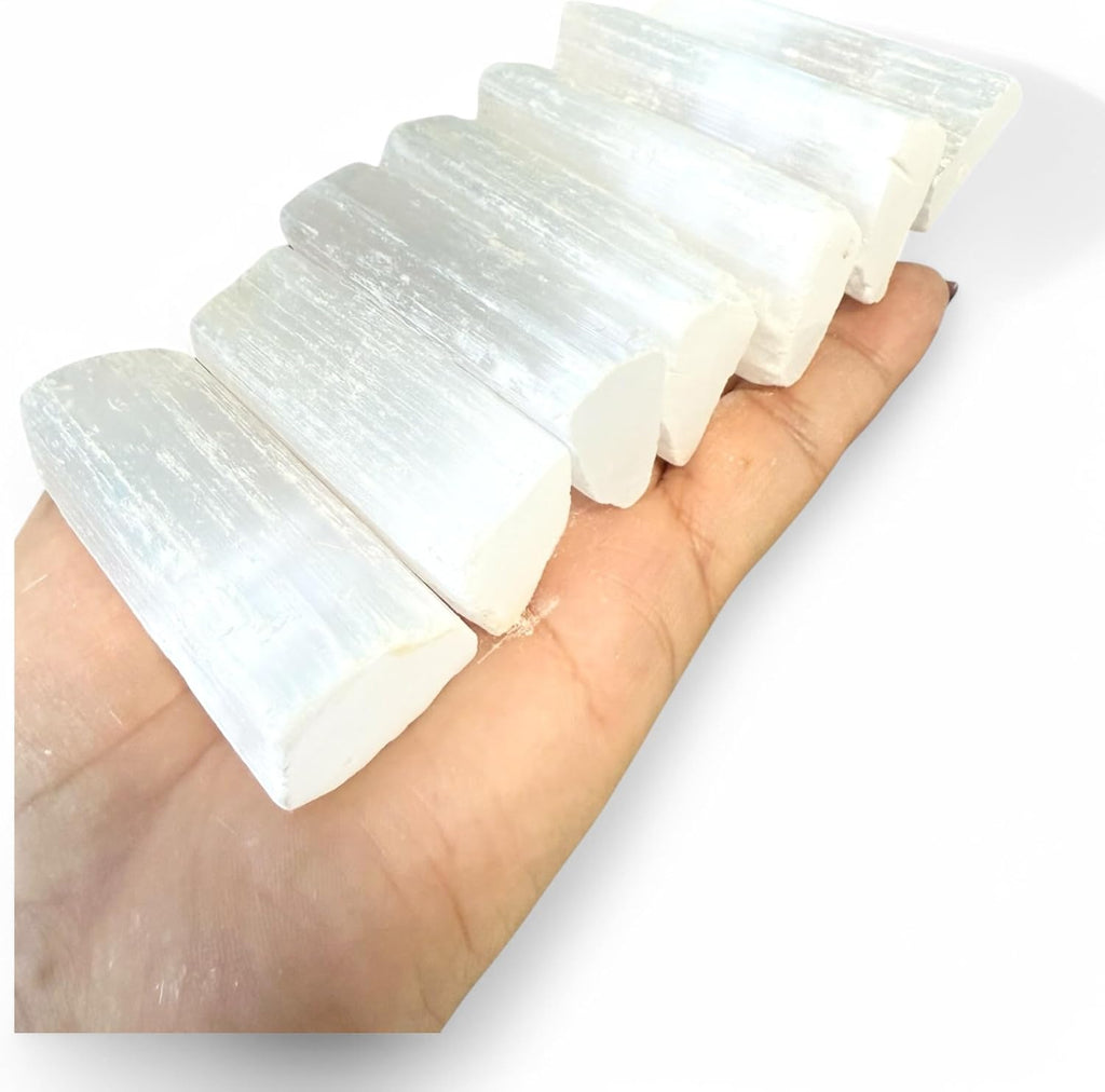 Selenite Healing Stone - Crystal Stick for Healing, Reiki & Metaphysical Energy Drawing - 2-2.5"