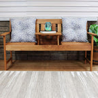 Tufted Indoor and Outdoor Decorative Throw Pillows - 19-Inch Square Patio Cushions Set of 2 - Weather-Resistant Polyester - Gray Geometric