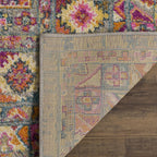 Madison Collection Accent Rug - 4' X 6', Light Grey & Fuchsia, Boho Chic Medallion Design, Non-Shedding & Easy Care, Ideal for High Traffic Areas in Entryway, Living Room, Bedroom (MAD133G)