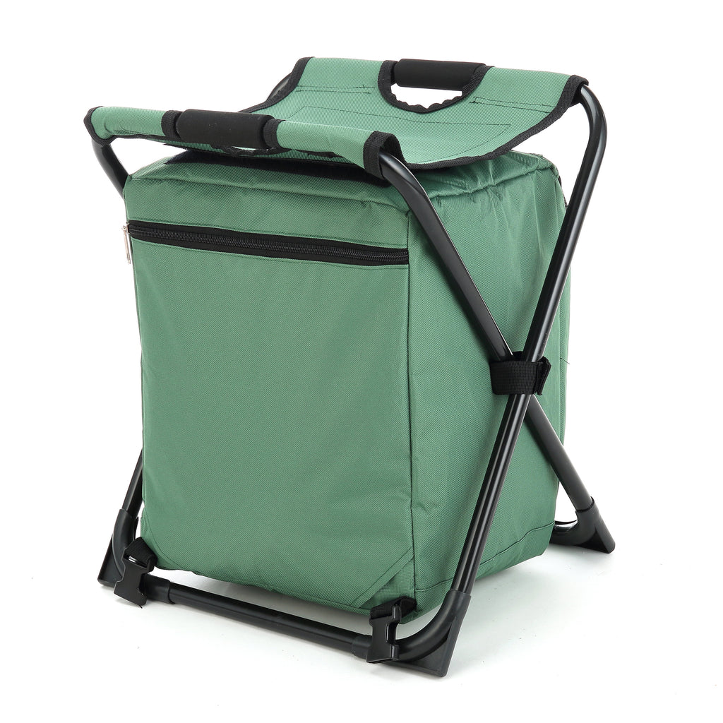 Multi-Function 3-In-1 Compact Camp Chair: Backpack, Stool & Insulated Cooler, W/ External Pockets & Storage Bag, Lightweight, Large Backpack, Fishing, Hiking, Heavy-Duty, Usa-Based