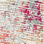 Madison Collection Accent Rug - 4' X 6', Light Blue & Orange, Modern Abstract Design, Non-Shedding & Easy Care, Ideal for High Traffic Areas in Entryway, Living Room, Bedroom (MAD454B)