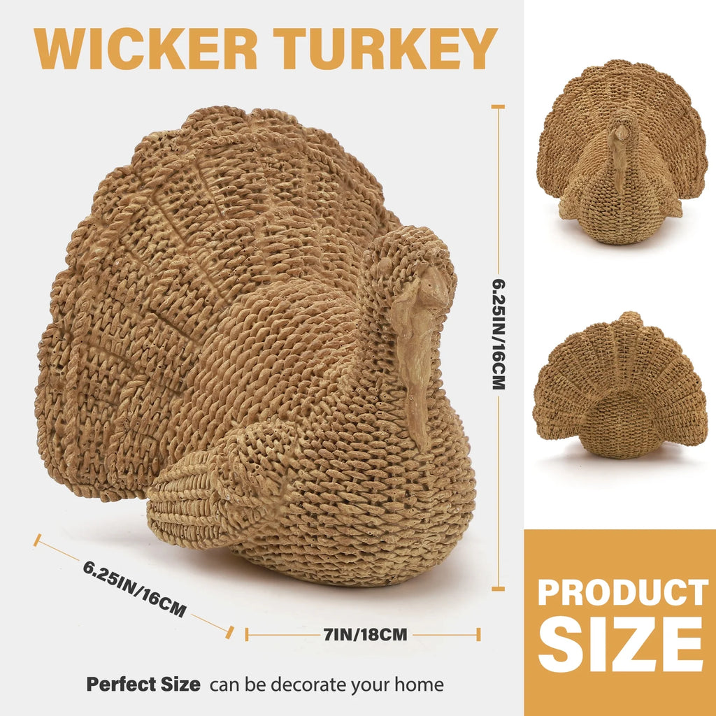 Thanksgiving Turkey Decor, Fall Decorations for Home, Rustic Turkey Thanksgiving Decorations and Fall Table Centerpiece