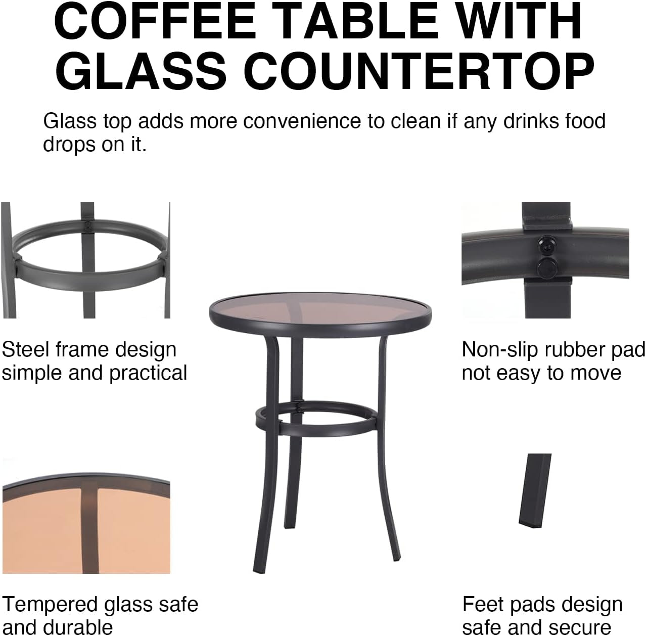 3 Pieces Outdoor Furniture,Patio Table and Chairs, Dinning Table and Chais, Patio Conversation Set, Porch Patio Set, Furniture Patio All-Weather Outdoor Patio Furniture