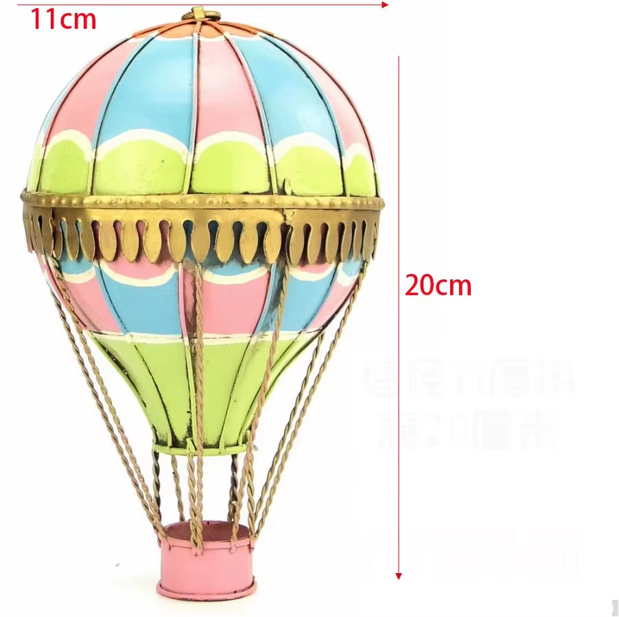 19Th Century European Retro Wrought Iron Hot Air Balloon Model Hotel Store Hanging Ornaments Crafts Home Furnishings Decoration