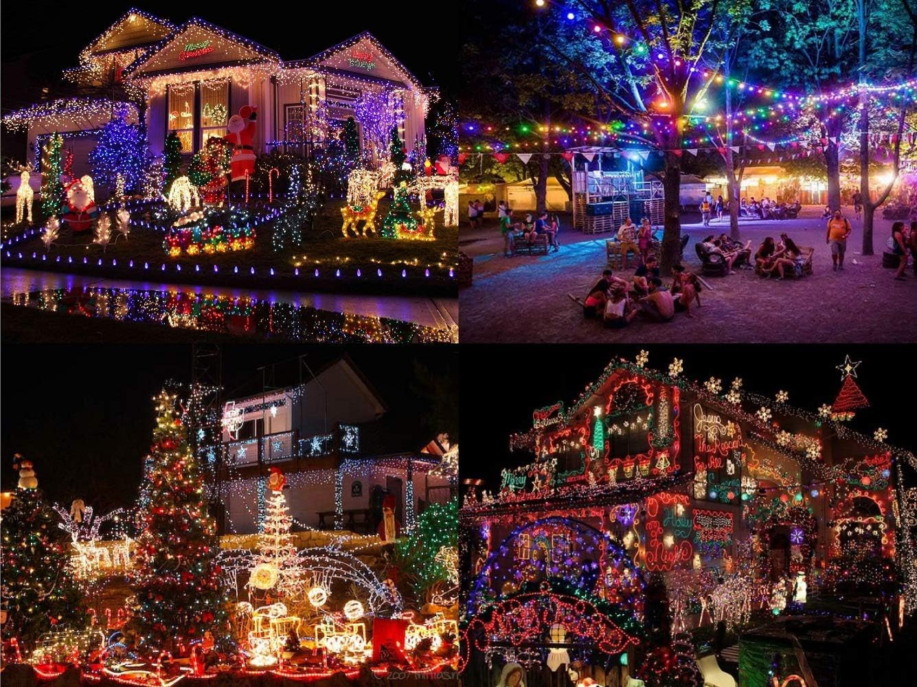 Solar String Lights Outdoor,2-Pick(Total 100 LED 62FT) Solar Powered String Lights,Ip65 Waterproof Outdoor String Lights for 8 Models,Led Solar Globe Outdoor String Lights(Multicolor)