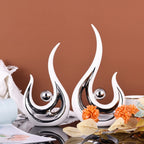 XMGZQ White Modern Decor, White and Silver Living Room Decor,Home Decor Accen...