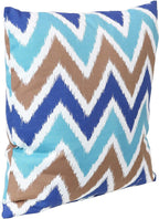 Indoor and Outdoor Decorative Throw Pillows Set of 2 with Zipper Closures and Inserts - 17-Inch Square Patio Furniture Accents - Weather-Resistant Polyester - Chevron Bliss
