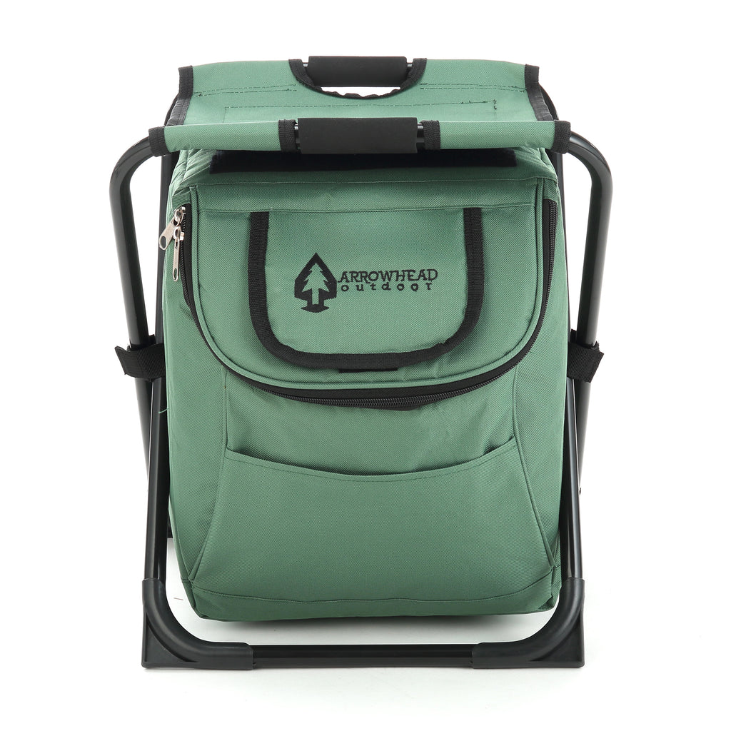 Multi-Function 3-In-1 Compact Camp Chair: Backpack, Stool & Insulated Cooler, W/ External Pockets & Storage Bag, Lightweight, Large Backpack, Fishing, Hiking, Heavy-Duty, Usa-Based