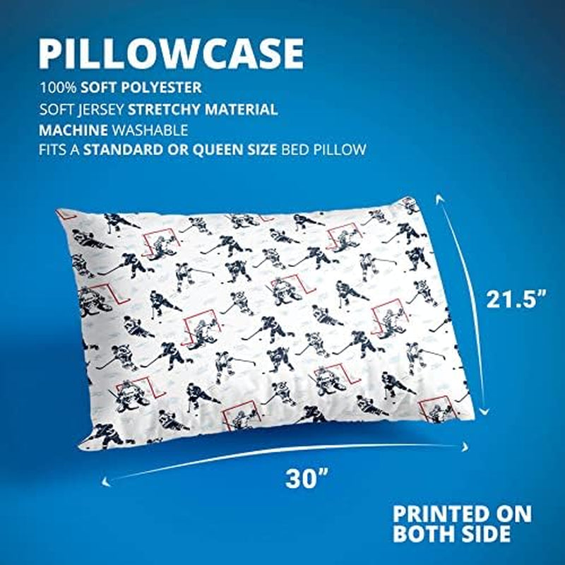 Hockey Action Player Pillowcase | Home Decor