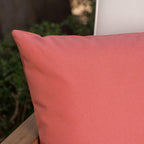 Coronado Outdoor Water Resistant Square Throw Pillows, 2-Pcs Set, Coral