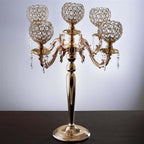 25" Tall Candelabra Chandelier Crystal Votive Candle Holder Wedding Centerpiece