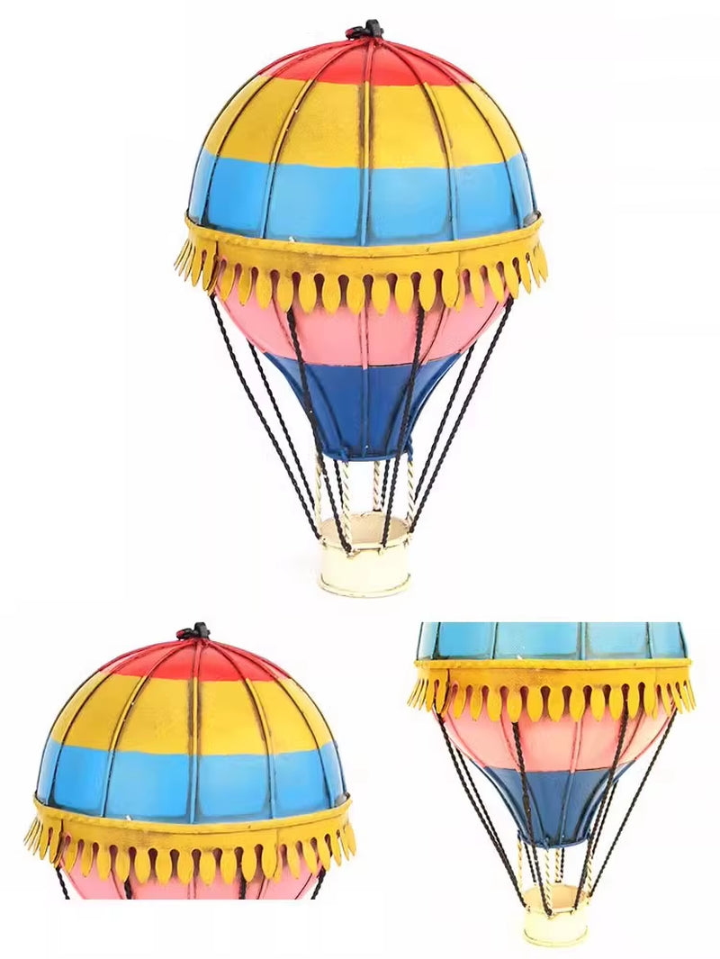 19Th Century European Retro Wrought Iron Hot Air Balloon Model Hotel Store Hanging Ornaments Crafts Home Furnishings Decoration