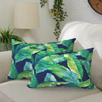 Pack of 2 Waterproof Outdoor Lumbar Pillow with Inserts, Rectangle Decorative...