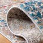 Madison Collection Area Rug - 5'3" X 7'6", Grey & Orange, Modern Abstract Design, Non-Shedding & Easy Care, Ideal for High Traffic Areas in Living Room, Bedroom (MAD494F)