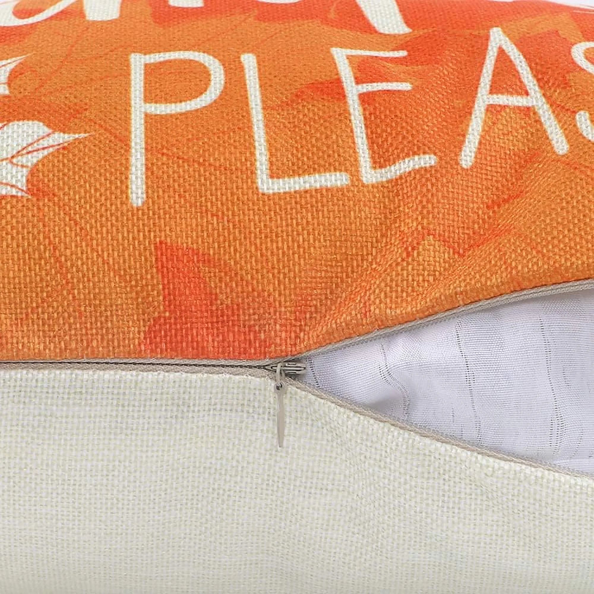 Thanksgiving Decor Fall Pillows Set of 4, 18 X 18 Inch Farmhouse Decorative Pillow Covers for Autumn, Throw Cushion Case for Couch Home Decor