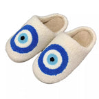 Slippers Womens Retro Evil Eye Hamsa 5-6 Blue