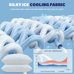 Shredded Memory Foam Pillows Cooling Pillows for Bed Sleeping Standard Size Set of 2 Pack