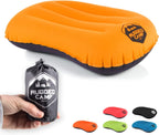 Compressible Inflatable Camping Pillow - Backpacking & Beach Use, Multiple Colors, Ergonomic Neck & Lumbar Support