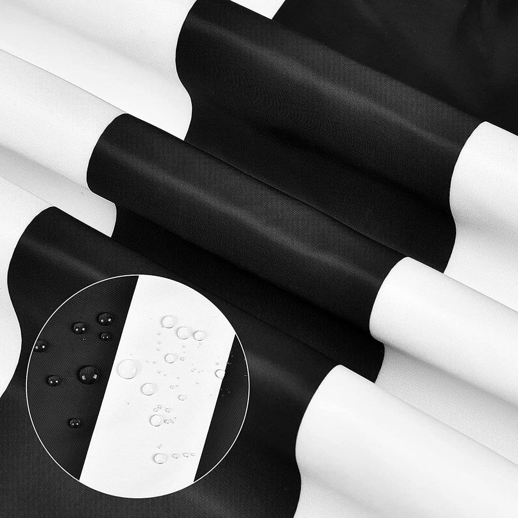 2 Pack Black and White Striped Throw Pillow Covers 18 X 18 Inch Outdoor Patio Pillows Cushion Cover Waterproof Pillow Cases for Couch Pillows Sofa