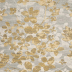 Evoke Collection 3' X 5' Grey / Gold EVK236P Floral Non-Shedding Living Room Bedroom Accent Rug