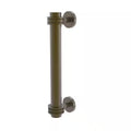 8 In. Center-To-Center Door Pull with Dotted Aents in Antique Brass