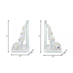 Clear Rainbow Crystal Diamond Glass Bookends (Set of 2)