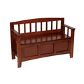 Metro Entry Way Bench with Walnut Finish