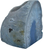 Agate Geode Tealight Holder - Handcrafted Blue Candle Holder for Living Room, Dining Table & Gifting - Reflective Ambiance, Positive Energy, Stress Reliever - Blue